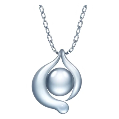floating and ethereal conceptual silver chain like liquid moonlight sticker