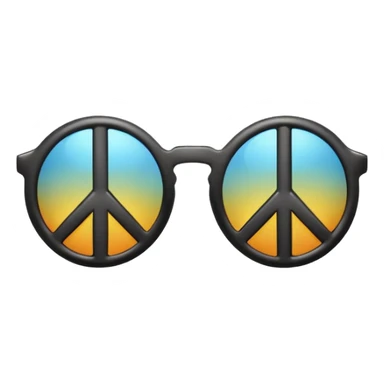 sunglasses emoji with a peace sign combo  sticker
