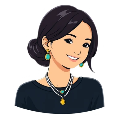 girls smiling with jewelry sticker