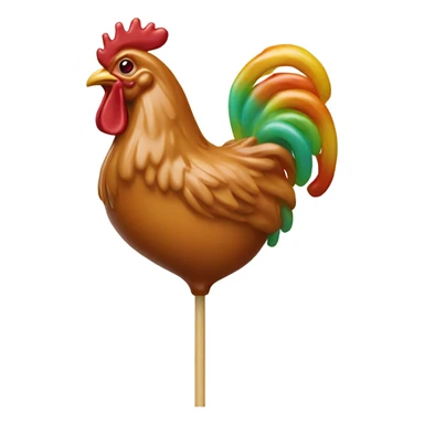 caramel lollipop cockerel sticker