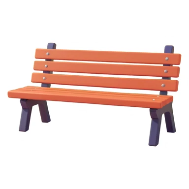a bench in the sun with a laptop, 3d cartoon style sticker