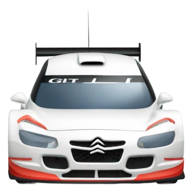 White Citroen GT race car  sticker