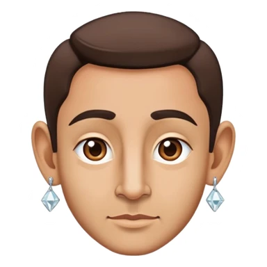 chico con nariz agileña con orejas pronunciadas doble arete de diamante y un nostril  sticker