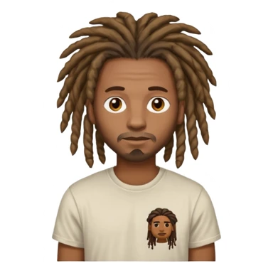 man with dreadlocks sticker