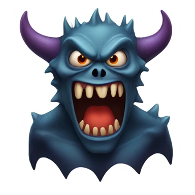 A scary devilish monster sticker
