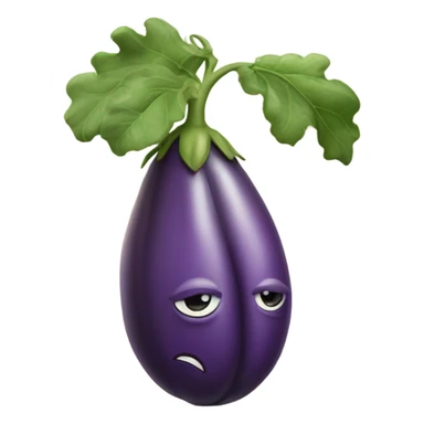Very tired eggplant sticker