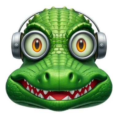 Un avion con cabina de cara de cocodrilo sticker