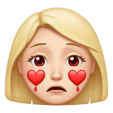 Can you combine these 2 emojis 😭💞 sticker