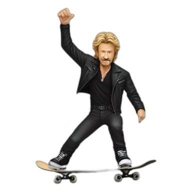 Johnny halliday who skates sticker