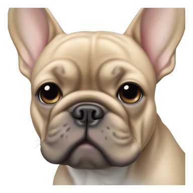 Blue and tan French bulldog sticker