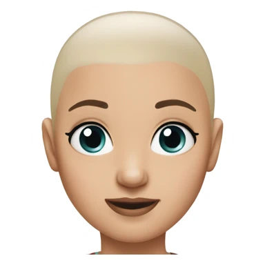 bald girl sticker