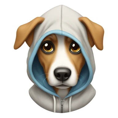 Dog in hoodie sticker