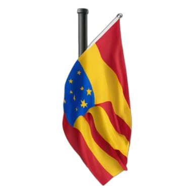 spanish flag on a pole sticker