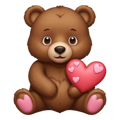 Bear with hearts sticker