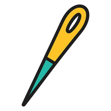 colored sewing needle icon sticker