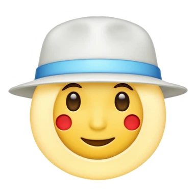 White hat electrical emoji sticker