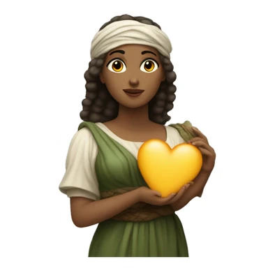 Sappho Sappho holds a heart in her hand sticker