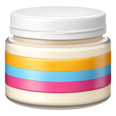 body moisturizer cream pot with label sticker