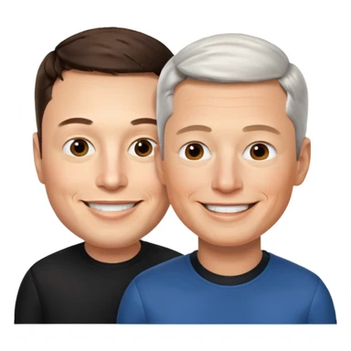 Elon musk and tim cook  sticker