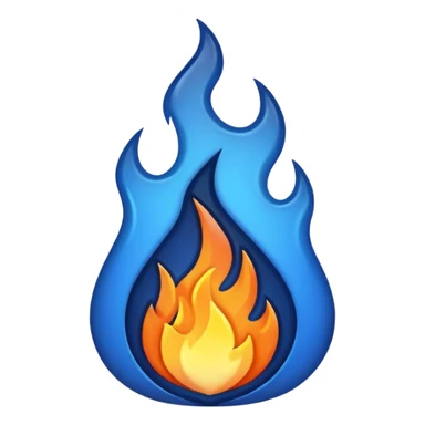 can you make me a dark blue fire emoji that i can just copy and past pls sticker
