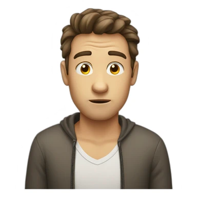 bored guy saying hello sticker