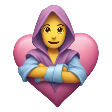 Corazón celeste con moño sticker