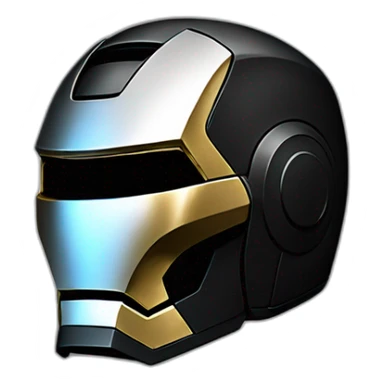 Iron Man Helmet on Black Background  sticker