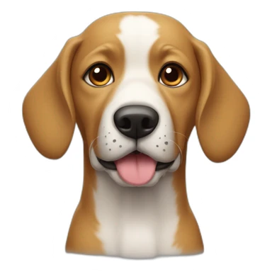 Un chien avec un visage d'etre humain sticker