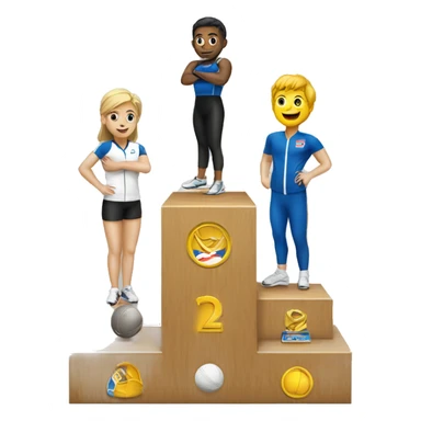 Sports and competition podium 1-3 sticker