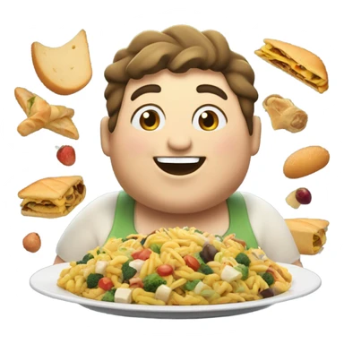 fat may eat some food sticker