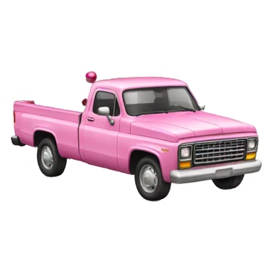 Pink pickup with Christmas tree  sticker