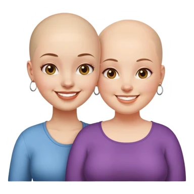 One bald girl best friend and one fat girl best friend sticker