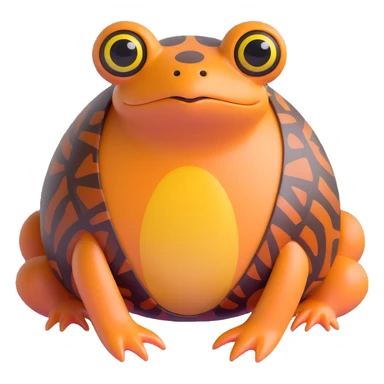 animal with a dog body, tortoise shell on its back, frog-like eyes sticker