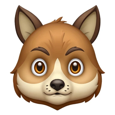 woodland spirit skeptical look with one brow raised sticker