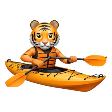 Tiger in sea kayak sticker