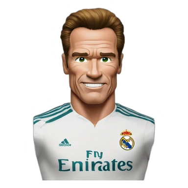 arnold schwarzenegger jugador del real madrid sticker