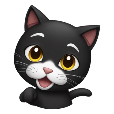 black cat pleading  sticker