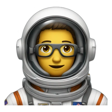Astronaut mi Brille sticker