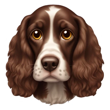 English cocker spaniel chocolate pappy  sticker