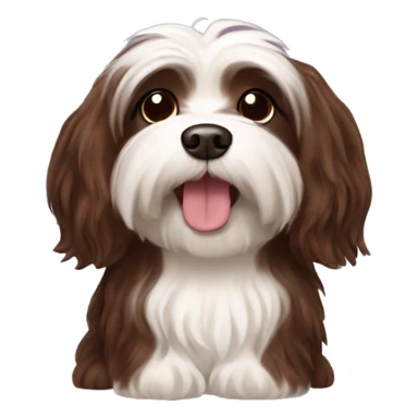 Chocolate havanese dog sticker