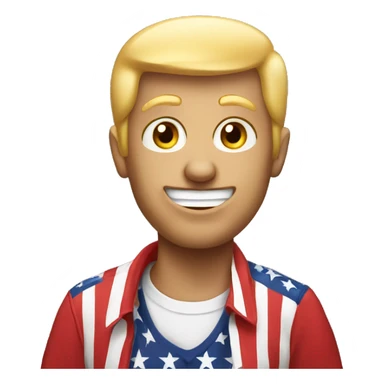 Crazy guy in trump shirt  sticker