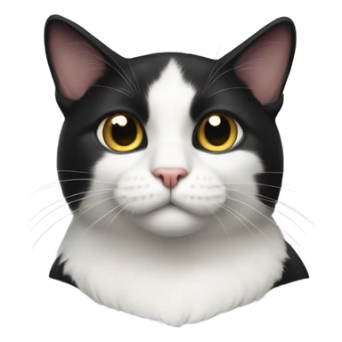 Tuxedo cat with no tail sticker