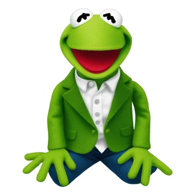 Kermit the frog as a puppet sticker