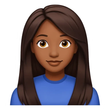 Lelee from SWV with long dark brown hair sticker