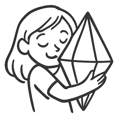 blond girl hugging a plumbob, icon style, outlined, minimalistic, flat color, modern look sticker