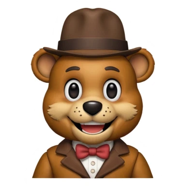 Freddy faz bear with small hat with no suit sticker
