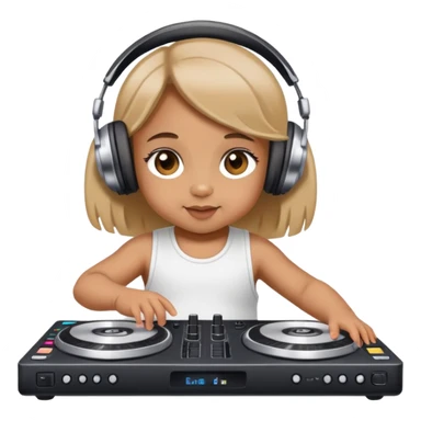 Baby girl djing sticker