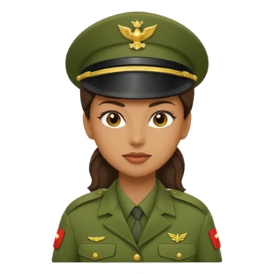 militar mujer sticker