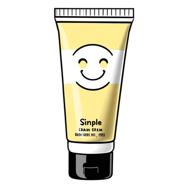 used tube of hand cream, bent in the middle, cap on, a bit of cream at the opening sticker