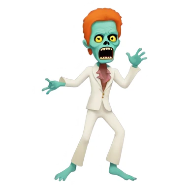 ziggy stardust zombie dancing sticker